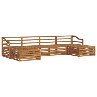 vidaXL Juegos De Sof&aacute;s 6 Pcs Natural Madera De Acacia S&oacute;lida Vidaxl