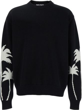 Palm Angels Black Crew Neck Sweater
