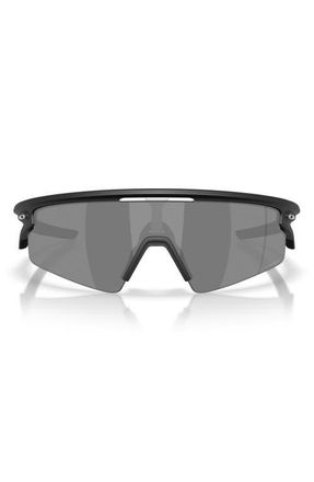 Oakley Gender Inclusive Sphaera Strike 37mm Shield Sunglasses in Matte Black /Prizm Black at Nordstrom
