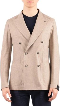 Tagliatore Darrel Blazer - Heren - Blazers - Beige - XL - Katoen - Jassen