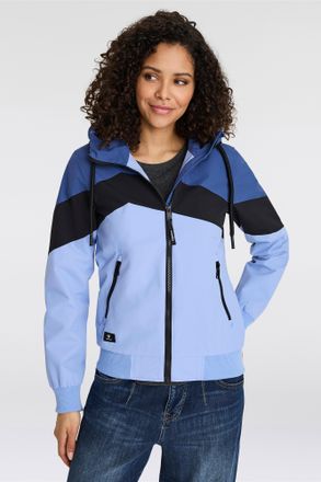 Ragwear Funktionsjacke RAGWEAR NUGGIE OMBRE O, Damen, Gr. XXL, blau, Web, Obermaterial: 100% Polyester, kontrastfarbene Details, mehrfarbig, figurbetont taill