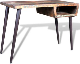 vidaXL Reclaimed Wood Desk with Iron Legs, 241138