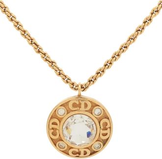 Dior Collana con pendente logo anni 1990 - Oro
