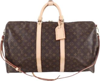Louis Vuitton Pre-owned Canvas Weekendtas - unisex - Vintage Weekendtas - Bruin - ONE Size - Vintage