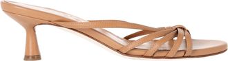 Aeyde Abby Nappa Sandals in Beige Leather