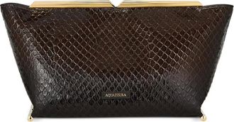 Aquazzura Galerie clutch - women - Calf Leather - OS - Brown