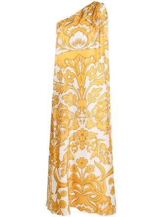 La DoubleJ Roy floral-print silk maxi dress - women - Silk - S - Neutrals