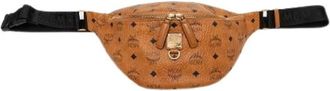 MCM Vintage, unisex, Bruin, ONE Size, Leer, Pre-owned Visetos Leren Crossbody Heuptas