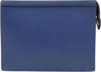 Louis Vuitton Pre-owned Clutches, female, Blue, Size: ONE SIZE Pre-owned Taiga Clutch Bag