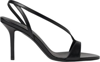 Scarosso Paula Sandal - Dames - Sandalen met hakken - Zwart - 38 1/2 EU - Leer - Schoenen