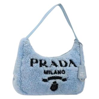 Prada Pre-owned Shoulder Bags, female, Blue, Size: ONE SIZE Pre-owned Vintage Hand Bag