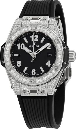 Hublot Big Bang One Click Steel Automatic Diamond Black Dial Ladies Watch 485.SX.1170.RX.1604