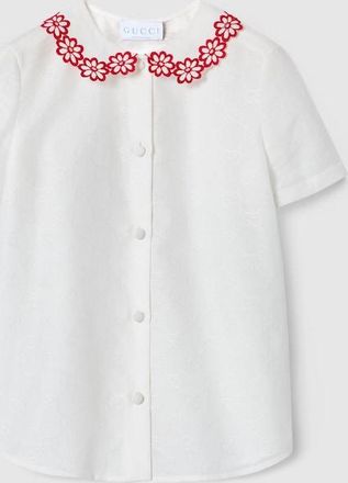 Gucci Kids - GG Cotton Jacquard Shirt, White, Ready-to-wear