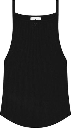 Courrèges Circle Rib Knit Top