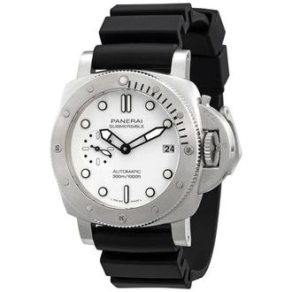 Officine Panerai Submersible 42mm Bianco Automatic White Dial Mens Watch PAM01590