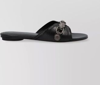 Balenciaga leather flat sandals