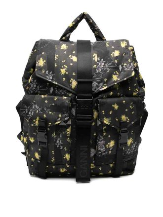 Ganni Retech Printed Nylon Backpack