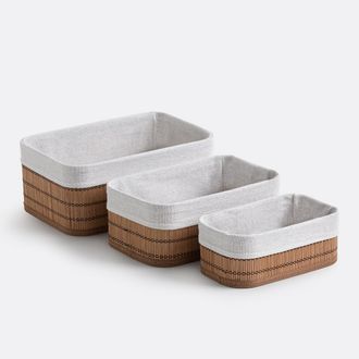 La Redoute Interieurs Set van 3 bamboe manden, YSIAN