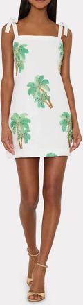 Milly Ceri Embroidered Mini Dress In White