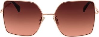 Max Mara MA-1062237 Butterfly Metal Sunglasses - Rose gold