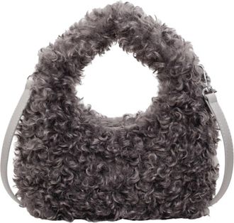 Generic Womens Plush Bags Plush Shoulder Bags For Women Autumn And Winter Versatile Large Capacity Womens Handbags(Grey)