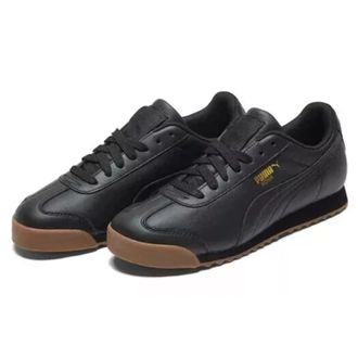 Puma Roma Classic 366408-02 Sneaker Men Black Leather Lifestyle Shoes RHS3149
