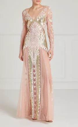 Temperley London Gigi Dress in Rose Gold at Nordstrom, Size 10