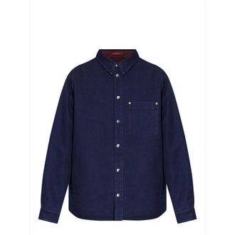 Gucci Casual Shirts, male, Blue, Size: L Giubbino