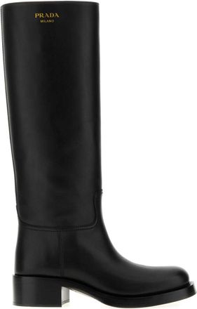 Prada Black Leather Boots