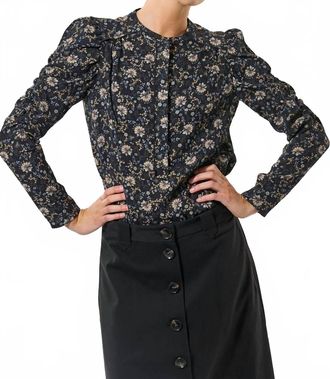 Kudibal Copenhagen Visti Long Sleeve Blouse In Navy
