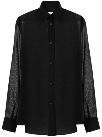 Khaite Camicia semi trasparente - Nero