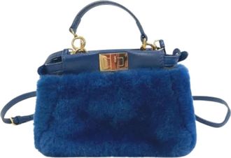 Fendi Pre-owned Canvas fendi-bags - Dames - Vintage Handtas - Blauw - ONE Size - Vintage
