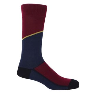 Peper Harow Hilltop Mens Socks - Burgundy
