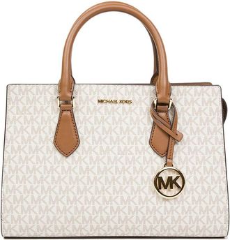 Michael Kors Sheila Medium Center-Zip Schoudertas Cr&egrave;me