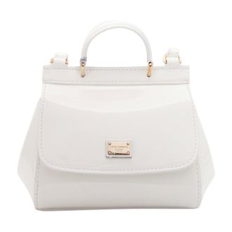 Dolce & Gabbana Handbags, female, White, Size: ONE SIZE Mini Sicily Shoulder Bag