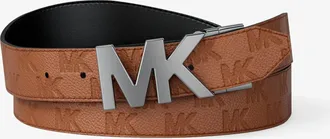 Michael Kors Reversible Leather Logo Buckle Belt