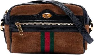 Gucci Pre-owned Cross Body Bags, female, Brown, Size: ONE SIZE Pre-owned Ophidia Crossbody Bag