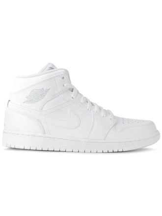 Nike Air Jordan 1 Mid sneakers - unisex - Cotton/Polyurethane/Rubber - 7 - White