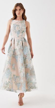 Coast Cross Back Jacquard Dress