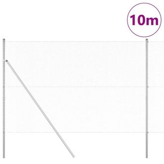 Berkfield Home Hexagon Fence 1.6x10 m Galvanised Steel in Silver