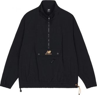 New Balance Mens New Balance Logo Printing Half Zipper Sports Jacket Black AMJ13359-BK