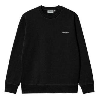 Carhartt Work in Progress Script Embroidery Sweatshirt Black White I034496-0D2-XX