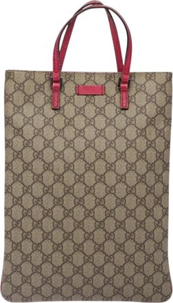 Gucci Gg Supreme Beige Canvas Tote Bag (Pre-Owned)
