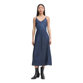 Diesel De-Beld-D Jurk - Dames - Casual kleedjes - Blauw - M - Katoen - Kleedjes