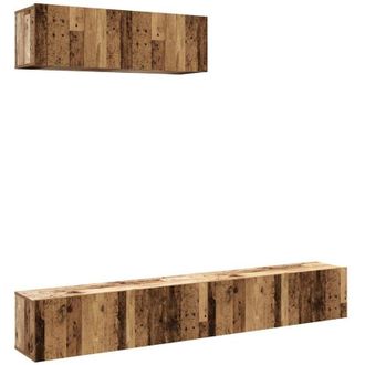 vidaXL Vidaxl - Muebles Tv De Pared 3 Uds Madera Vieja 100x30x30 Cm