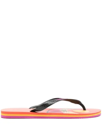 Maison Kitsuné x Havaianas Wave flip flops - men - Rubber/PVC/Rubber - 41 - Red
