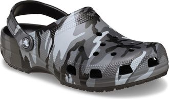 Crocs Classic Camouflage Thermoplastic Womens Black/Slate Grey Sandals - Size UK 12