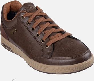 Skechers Mens Skechers Cavell Sparkman Polyurethane Mens Chocolate Standard Lace-Up Shoes - Brown - Size: 12