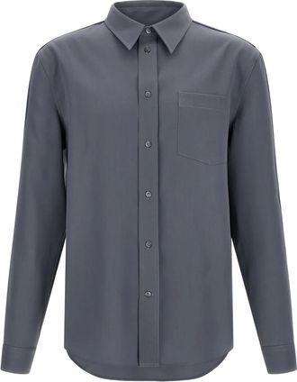 Marni Overhemd van scheerwol met gestreept detail - Grijs