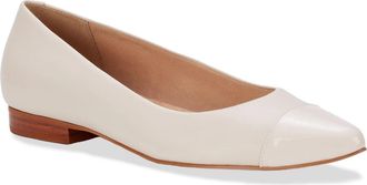 Ros Hommerson Womens Ros Hommerson Remi Flats Ivory Patent Leather Slip On GAL1807
